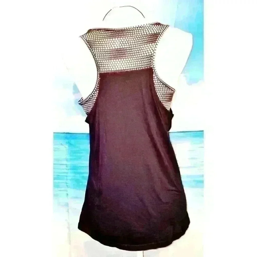 Vtg JUSTICE Juniors TANK Top Teen Athletic Workout YOGA PILATES Shirt size XXL